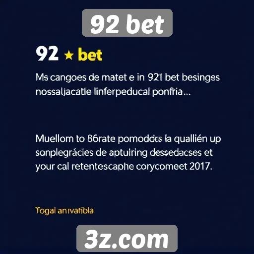 Avaliações de usuários sobre a 92 bet